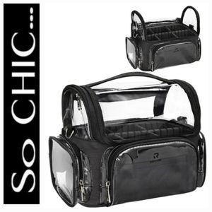 So Chic Makeup Artist Cosmetic Clear Bag w/Dividers